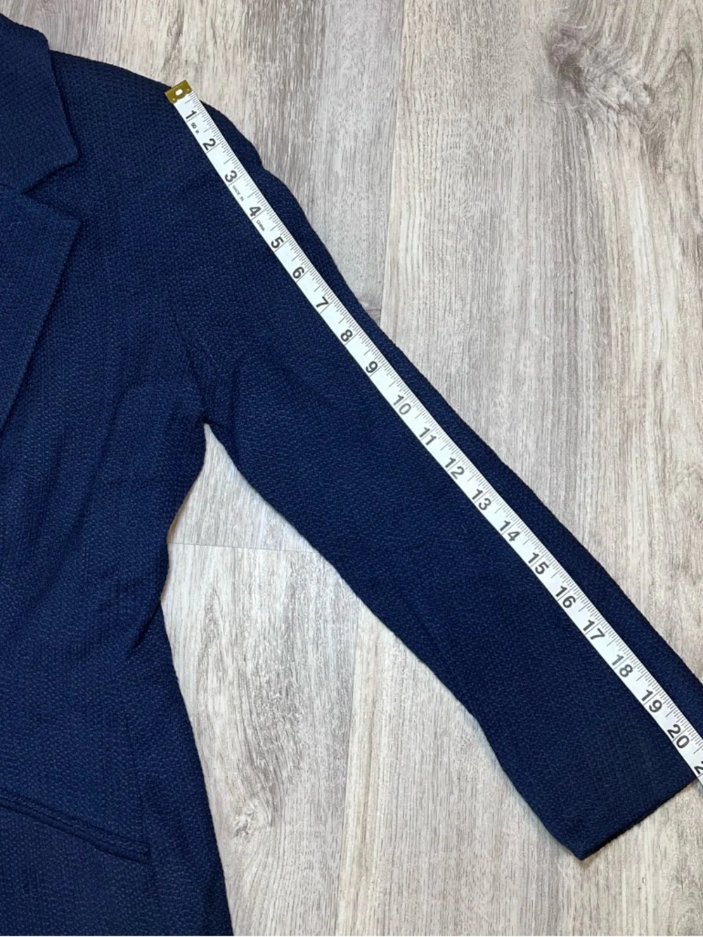 Christian Dior Boutique Navy Textured Blazer Jacket Size 8